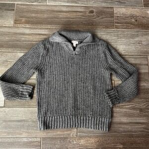 Cat & Jack Boys Gray Knit Half Zip Shawl Collar Sweater Size M (8/10) Kid